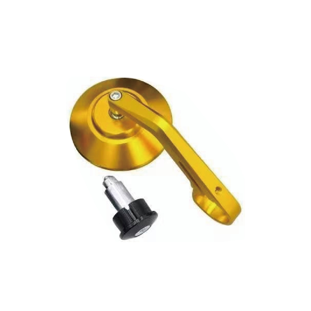 MC04 - 2401 - 001 3D CNC Machined Motorcycle Bar End Mount Mirror, 8cm Diameter, High Performance & Quality