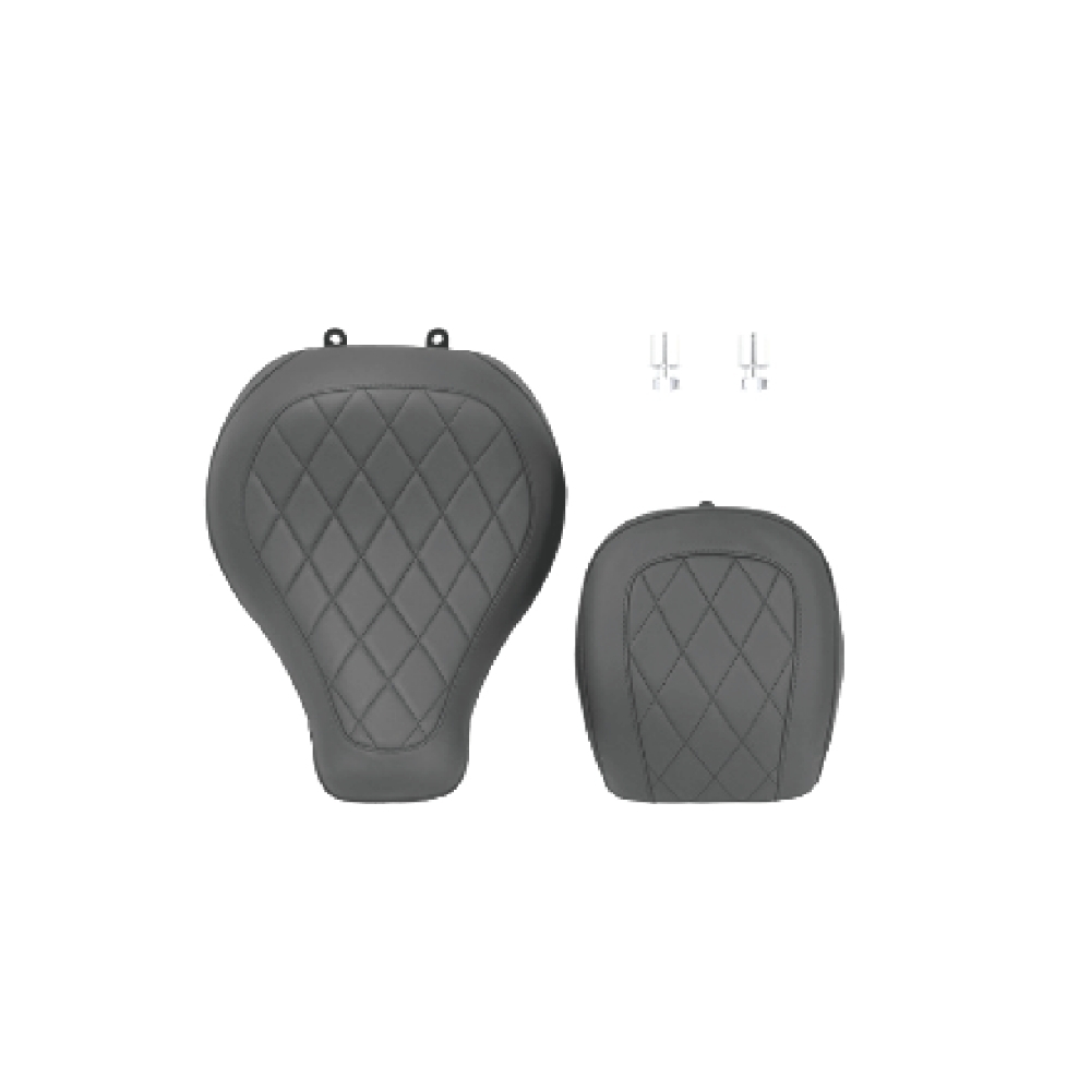 PG50-CB014001 Front Rider Solo Seat & Rear Passenger Cushion Pad Set;with Diamond Stitching