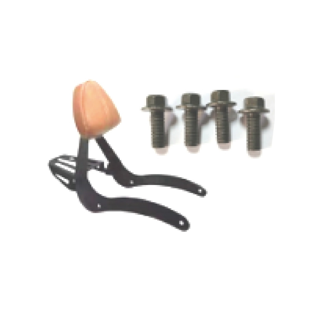 PG50-CB010902 Motorcycle Rear Seat Chair Back Rest Pad;Brown backrest;Black luggage rack