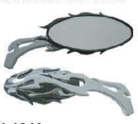 MD04-1346  Triple Chromed Back Mirror
