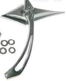 MD04-127  Triple Chromed Back Mirror